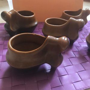 Mid Century Modern FAIANTA SIGHISOARA Ceramic Coffee Cups